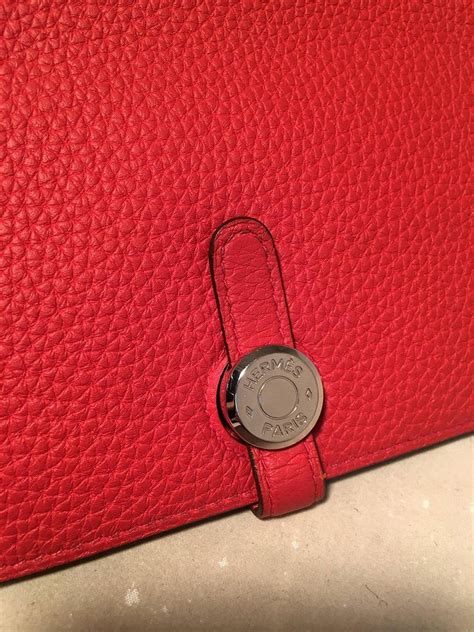 hermes red wallet.